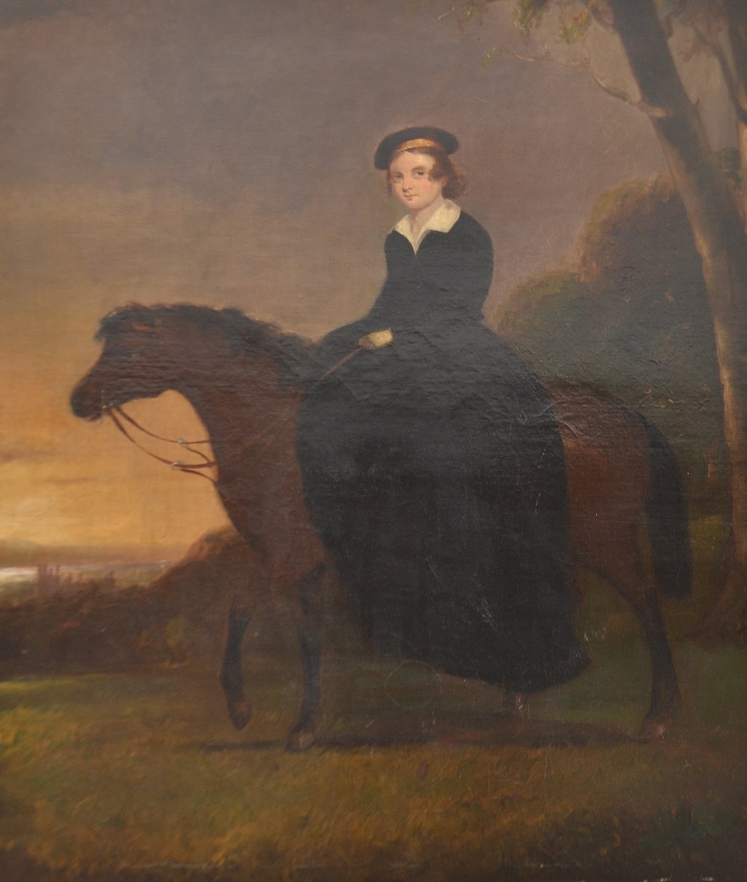 19TH CENTURY OIL ON CANVAS PAINTING OF ELIZABETH C - Image 8 of 11