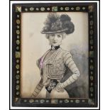 19TH CENTURY BELLE EPOCH PAINTING OF A GENTLEWOMAN - POSSIBLY LILY ELSIE