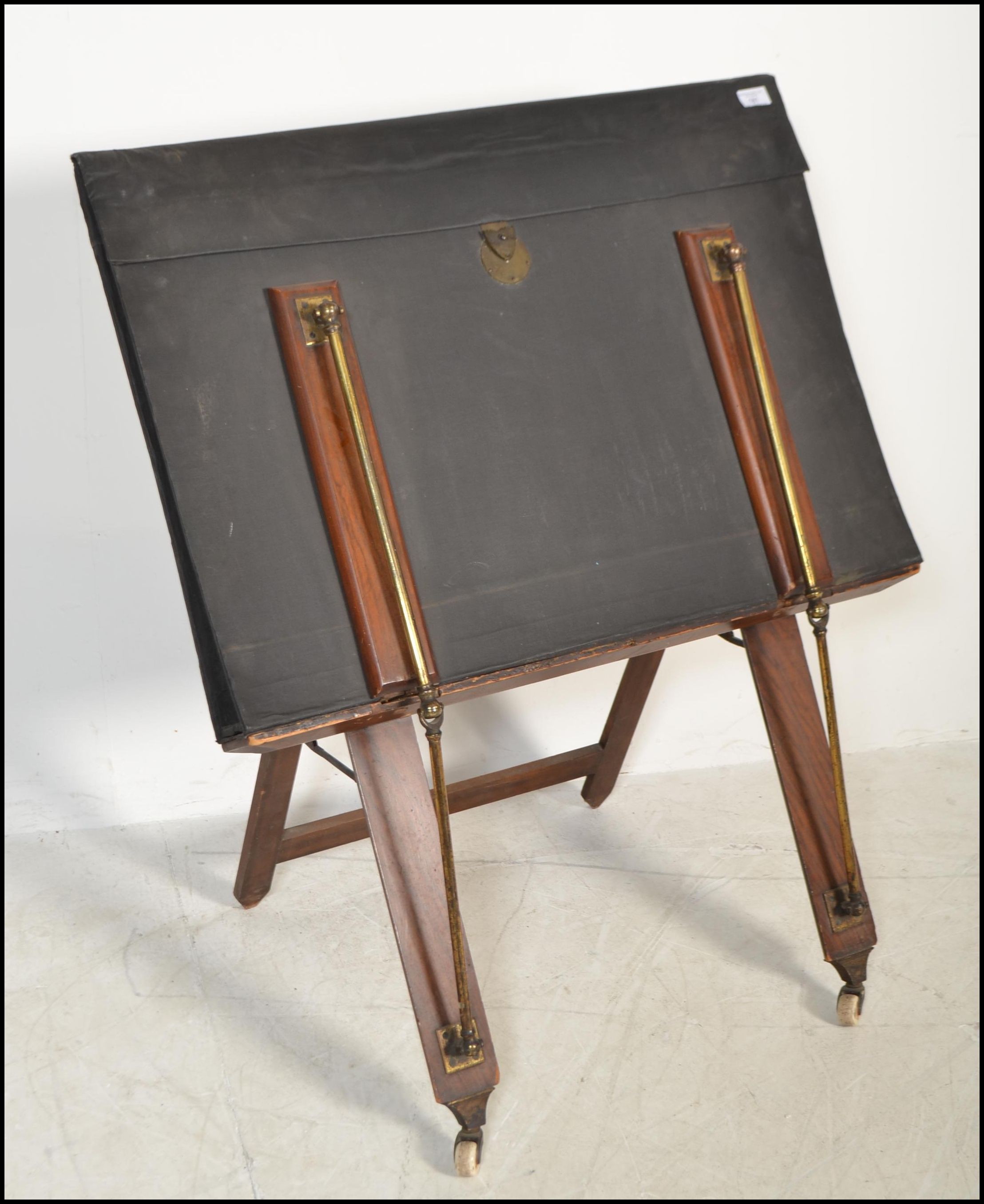 19TH CENTURY MAHOGANY FOLDER FOLIO LEDGER EASEL STAND - Image 2 of 8