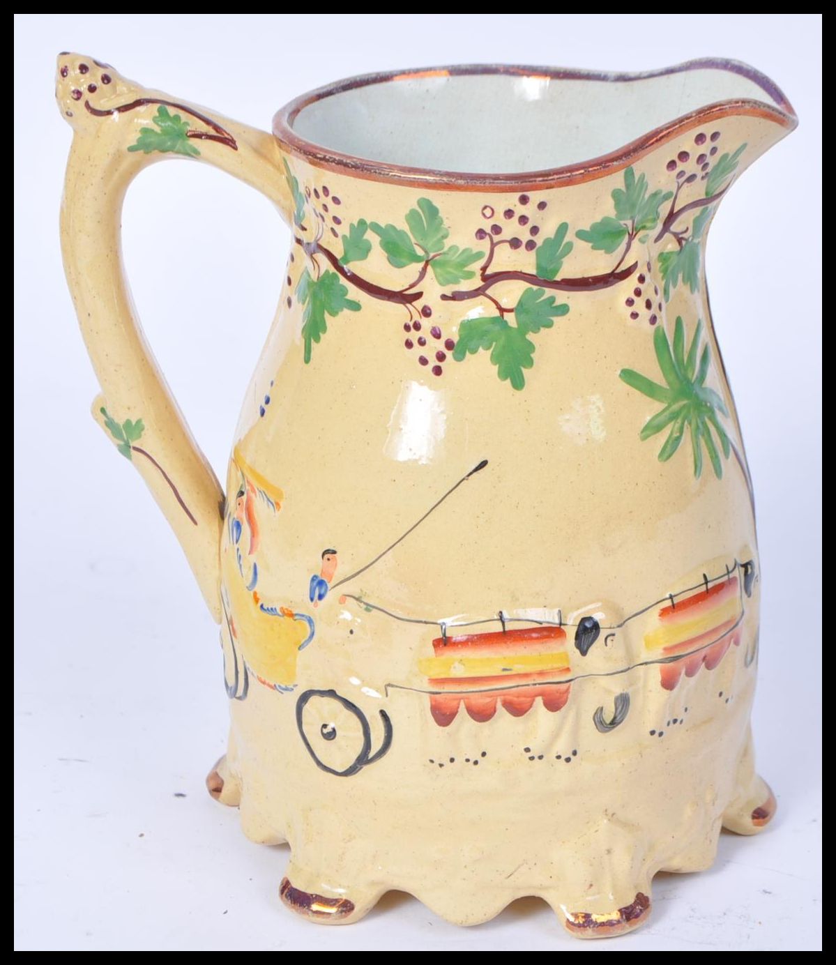 19TH CENTURY BRITISH EMPIRE INDIAN DELHI DURBAR STONEWARE JUG - Image 3 of 6