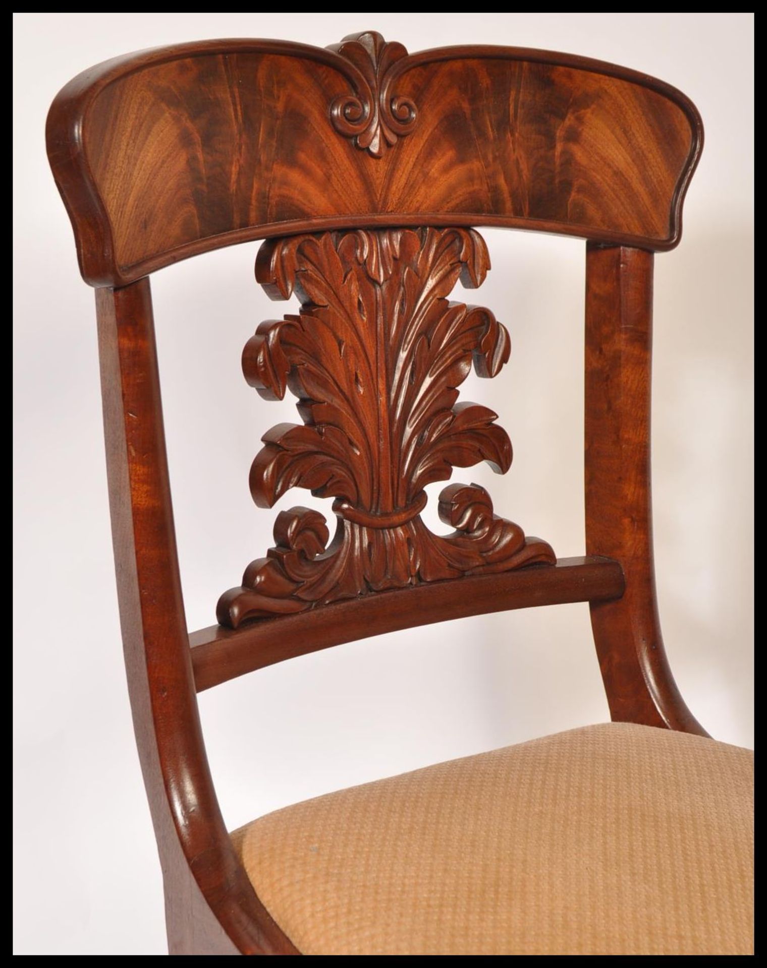 SET OF 6 WILLIAM IV 19TH CENTURY MAHOGANY BAR BACK DINING CHAIRS - Bild 5 aus 7