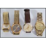 A collection of gents vintage mid century wristwatches ( watches )  to include Everite 17 jewel