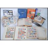 A large collection of vintage 20th century and 19th century stamps to include Victorian examples