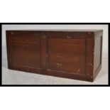 A large early 20th century pine blanket box chest.