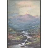 Ann Ruth Williams. A 19th century Victorian Scottish highlands oil painting being signed to the