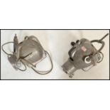 A pair of vintage 20th Century theatre / stage lights possibly by strand lighting of usual form,