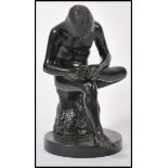 Italian Grand Tour (20th century), a dark patinated bronze / bronzed, of Spinario or Boy with Thorn,