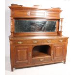 A Victorian 19th century Maple & Co solid golden oak mirror back sideboard dresser. Of large form