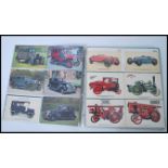 A collection of approx 200 transport related to include cars, traction engines, buses etc. 33cm-high