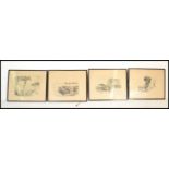 A collection of 4 unusual framed and glazed prints to include examples of Kalk Bar Harbour, South