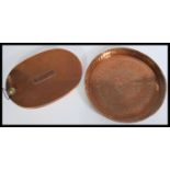 A 19th century copper charger / decorative plate w