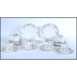 A 19th century Victorian William Alsager Adderley & Co ' Spray ' Pattern china tea service