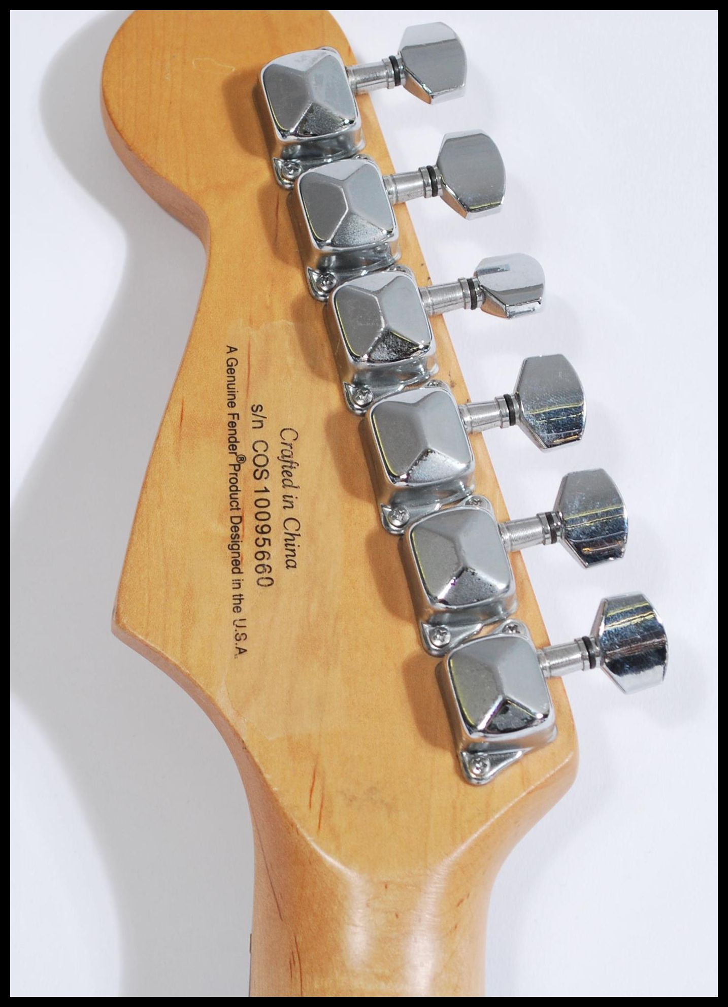 A squire Bullet Strat by Fender Stratocaster six string electric guitar, white body serial number - Image 6 of 6