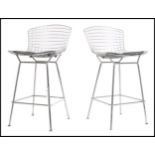 AFTER HARRY BERTOIA A PAIR OF CONTEMPORARY BAR STO