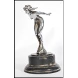 A fantastic early 20th century Art Deco chrome car mascot in the form of a maiden / spirit of