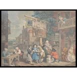 A original hand coloured plate of William Hogarth's 'Canvassing for Votes II' engraved by Charles