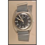 A vintage 20th century Hamilton military / pilots watch having a black face with luminous dial and