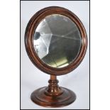 A good antique revival mahogany ladies porthole vanity mirror on stand. Reclaimed mahogany with