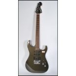 A vintage retro 20th century Washburn X Series black electric guitar having shaped body with