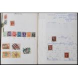 A stamp album of 19th and 20th century British and World stamps to include a selection of penny
