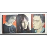 James Palmer - Three large oil on canvas portrait study paintings by artist James Palmer, the