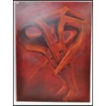 James Palmer - A large 20th Century oil on canvas abstract sculptural painting titled ' Alis ' by