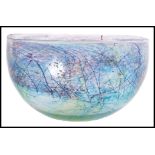 RETRO LARGE STUDIO ART GLASS BOWL IN THE MANNER OF