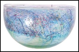 RETRO LARGE STUDIO ART GLASS BOWL IN THE MANNER OF