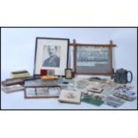 Quantity of old photographs inc an Ambrotype portrait, some Military with paperwork. Also