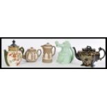 A collection of 20th century tea pots, a Doulton L