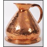 A 19th century Victorian copper one gallon ale harvest/ haystack measure jug, stamped '1
