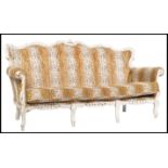 LOUIS XVI STYLE FRENCH PAINTED AND FAUX CHEETAH CA