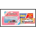 TWO SCALE DIECAST MODEL MOTOR VEHICLES BY BRITAINS AND DINKY