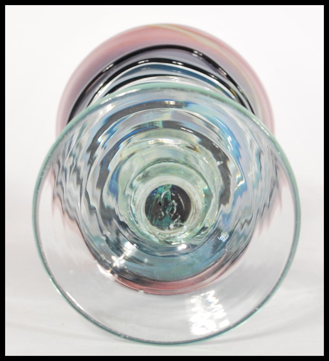 Michael Harris - Mdina - A conical goblet studio art glass glass raised on circular base with - Image 4 of 5