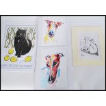 A selection of 20th century animal related prints to include 'Who Said Treats' by M. Ramshaw