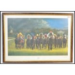 Horse Racing Interest - A 20th century framed and glazed limited edition horse racing print no. 36/