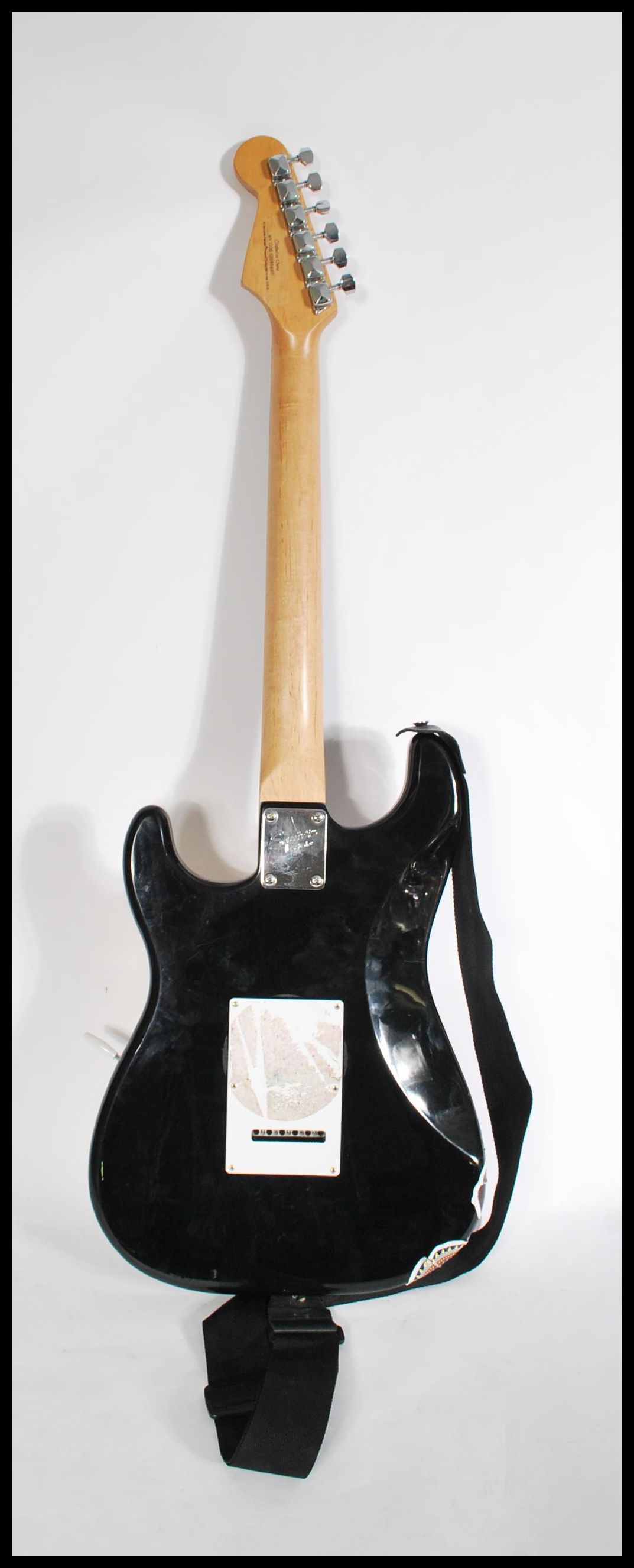 A squire Bullet Strat by Fender Stratocaster six string electric guitar, white body serial number - Image 4 of 6