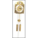 A vintage 20th century antique style German Schatz tempus fugit skeleton clock having a brass dial