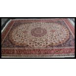 A large  vintage Persian floor carpet Keshan rug h