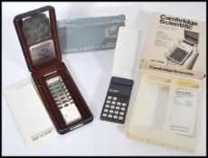 A selection of two vintage Sinclair calculators to include a Cambridge Advanced Scientific