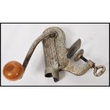 A vintage early 20th century Hektor 2 bar mounted corkscrew having wooden knob handle. Measures