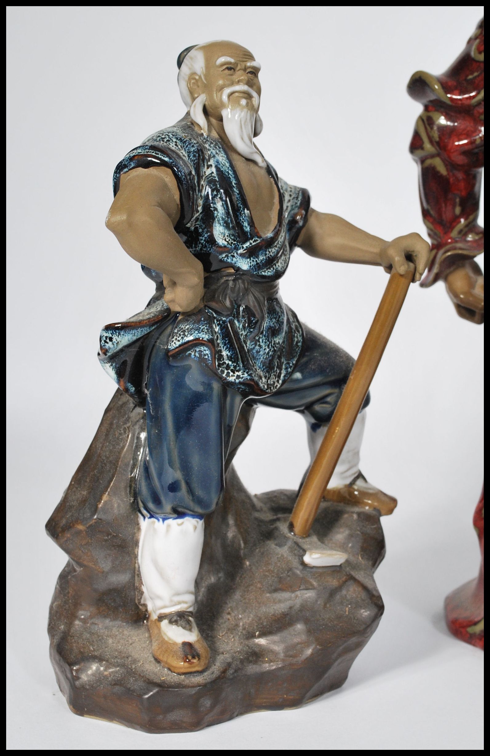 A group of five 20th century Oriental Chinese and Japanese pottery and ceramic figurines of - Image 2 of 8