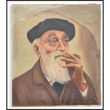 Leslie Carpenter. 20th century oil on canvas painting - portrait study of an elderly gentleman