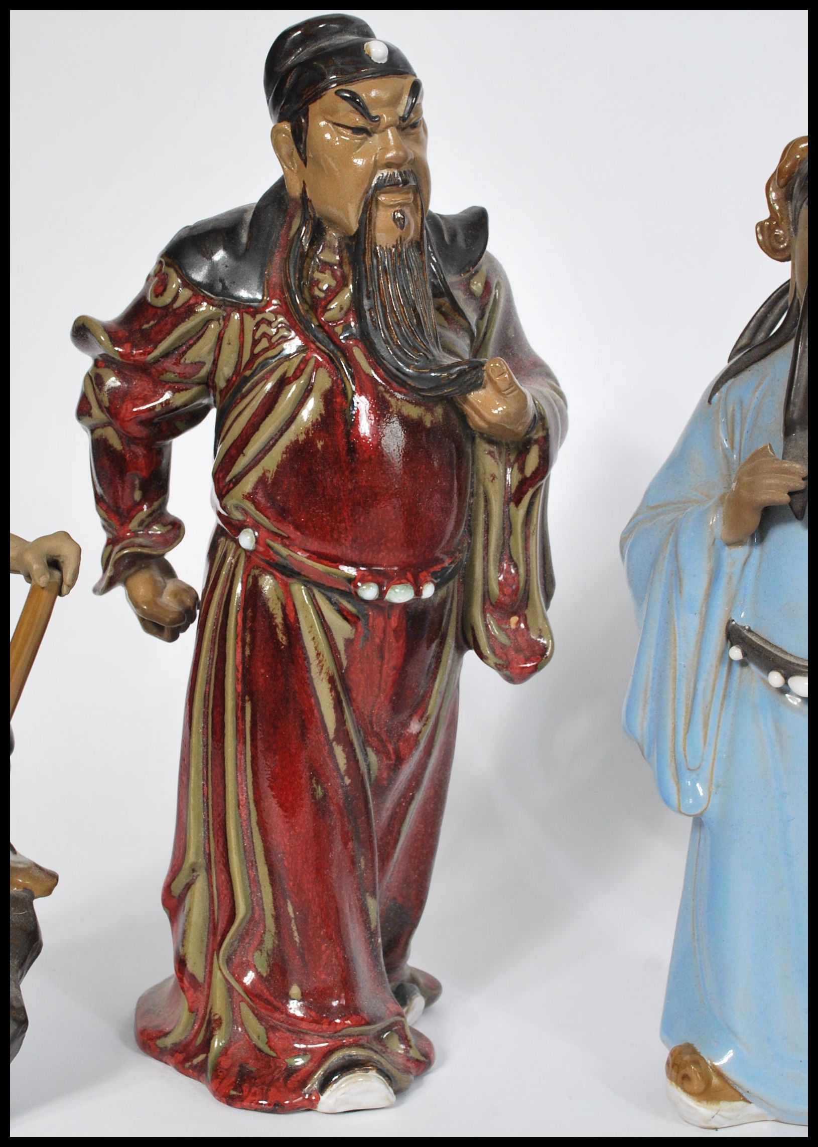 A group of five 20th century Oriental Chinese and Japanese pottery and ceramic figurines of - Image 3 of 8