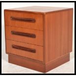 A retro 20th Century G Plan bedside chest of three