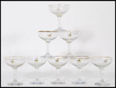 A set of eight vintage / retro 20th century point of  sale advertising glasses for Babycham, the