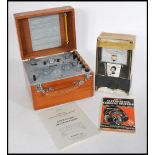 A vintage 20th Century wooden cased Portable Industrial Thermocouple Potentiometer by Cropic, with