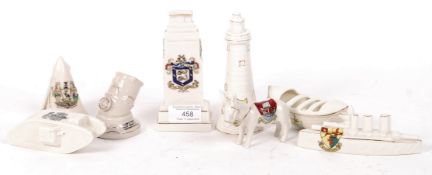 COLLECTION OF MILITARY THEMED CRESTED CHINA