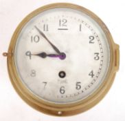 VINTAGE BRASS CASED SHIP'S CLOCK - REMOVED FROM THE HARRY BROWN