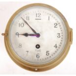 VINTAGE BRASS CASED SHIP'S CLOCK - REMOVED FROM THE HARRY BROWN